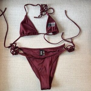 Triangl Swimwear Burgundy Bikini